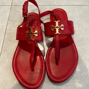 Tory Burch Red Sandals. Never worn